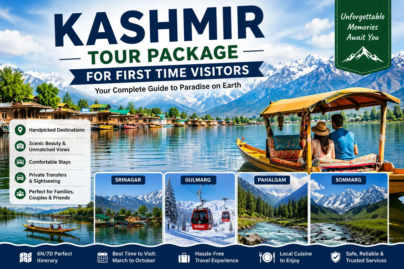Kashmir Tour Package for First Time Visitors: Complete Travel Guide