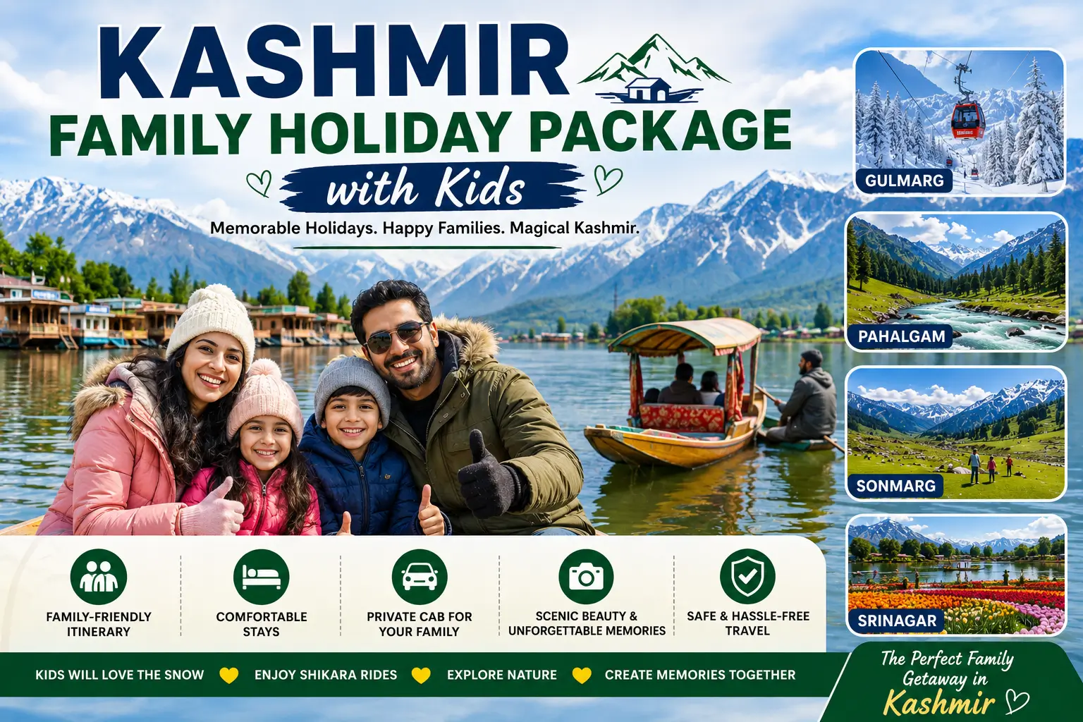 Kashmir Family Holiday Package with Kids: Complete Travel Guide | Best Family Trip Plan