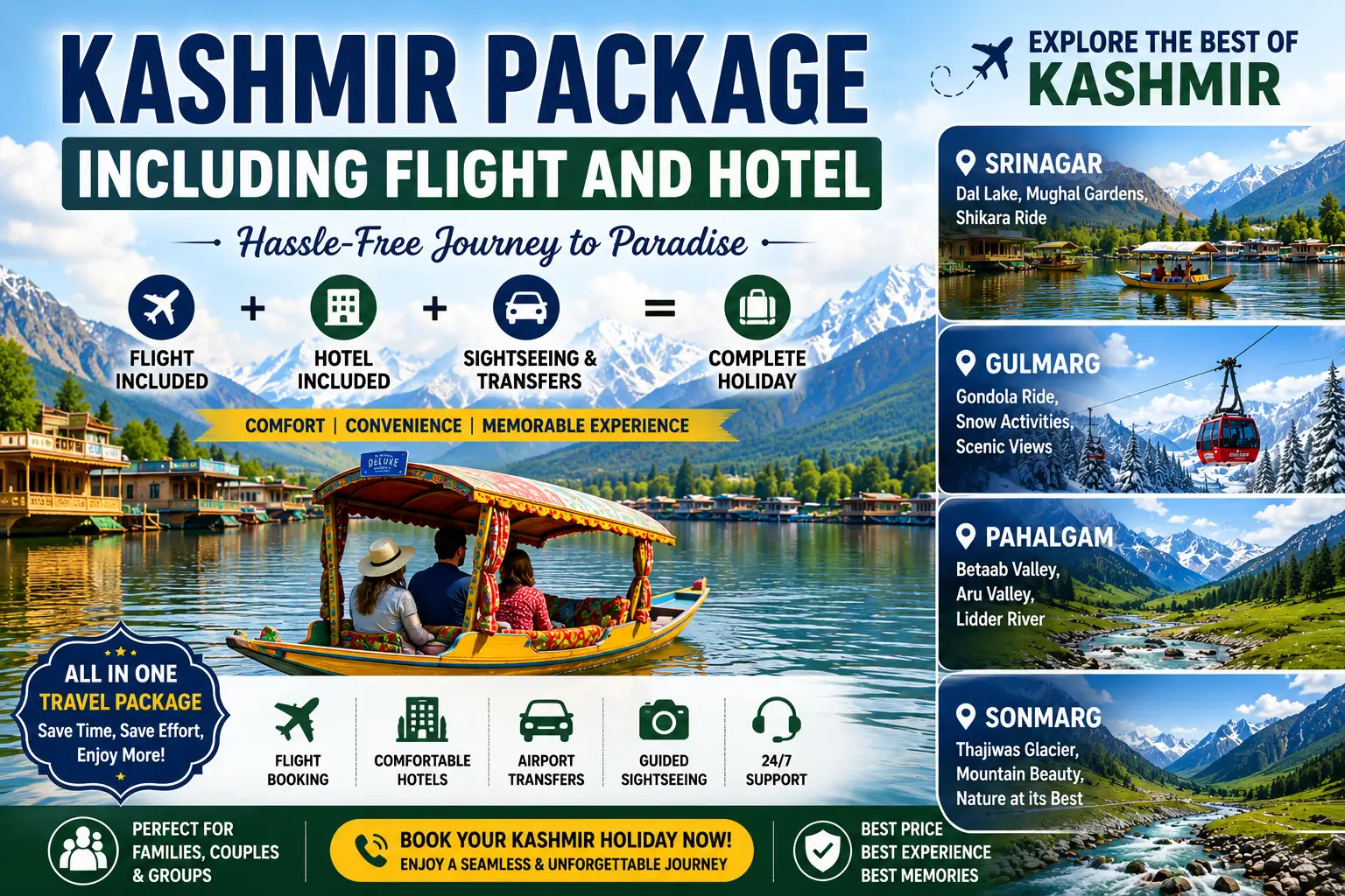 Kashmir Package Including Flight and Hotel: Complete Travel Guide