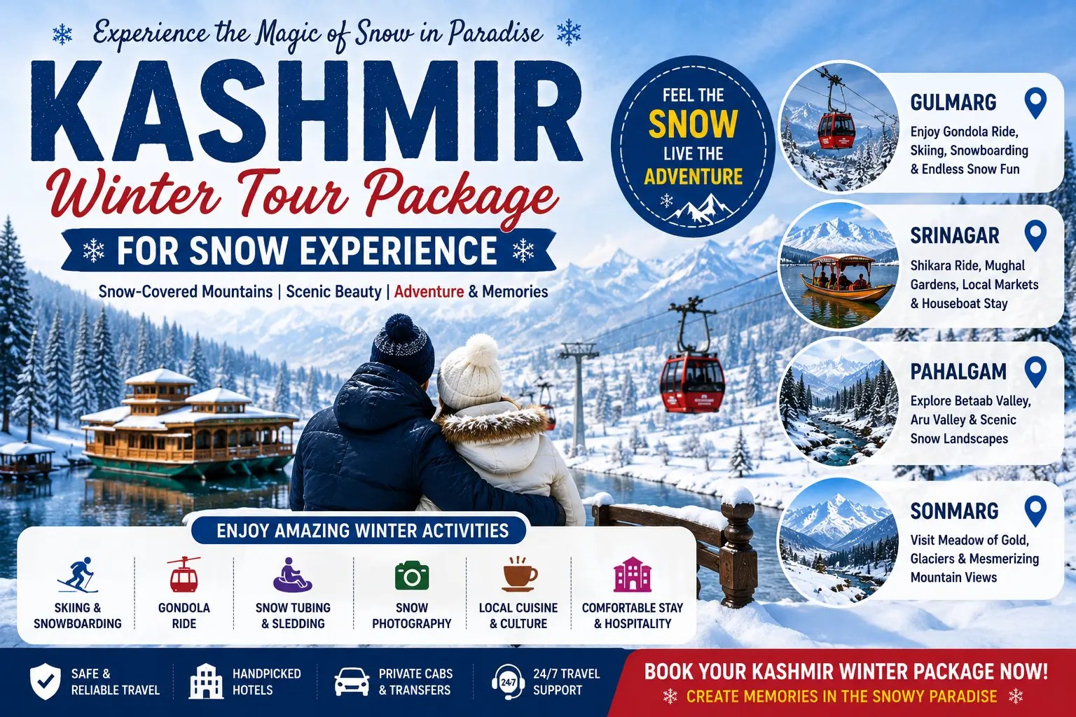 Kashmir Winter Tour Package for Snow Experience: Complete Snow Holiday Guide