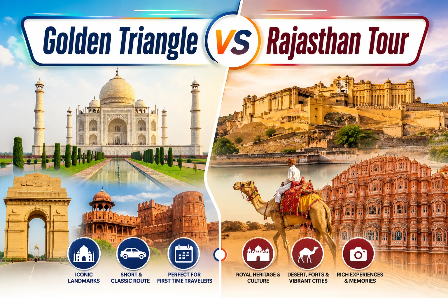 Golden Triangle vs Rajasthan Tour: Which One Should You Choose from Hyderabad?